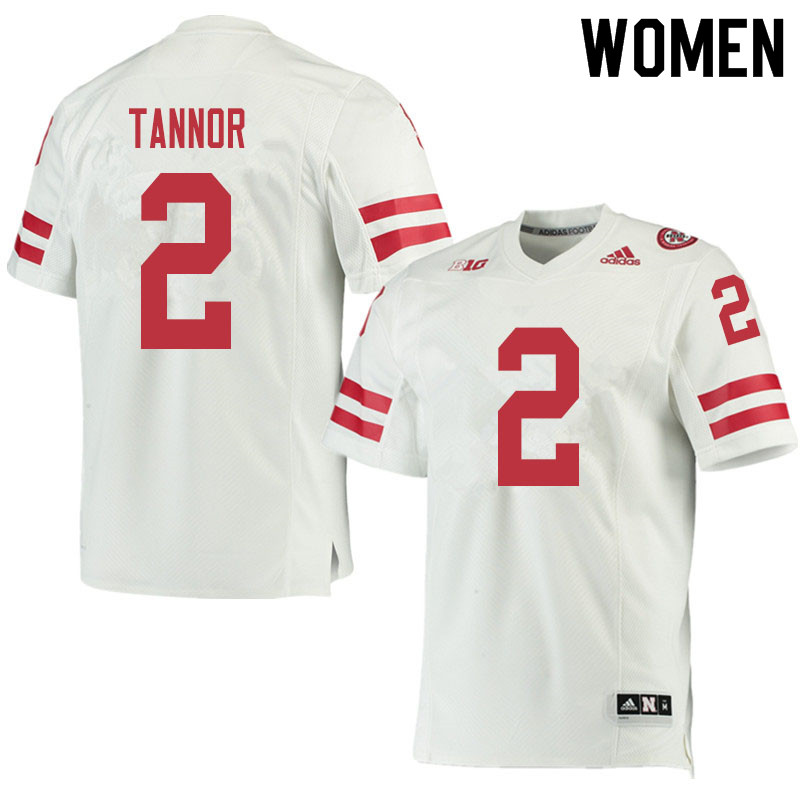 Women #2 Caleb Tannor Nebraska Cornhuskers College Football Jerseys Sale-White - Click Image to Close